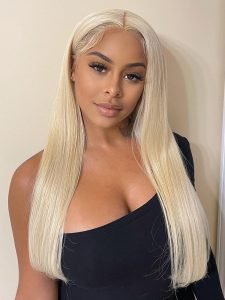 Pure 613 Blonde Straight Transparent Lace Wigs With Super Natural Baby Hair - Image 5