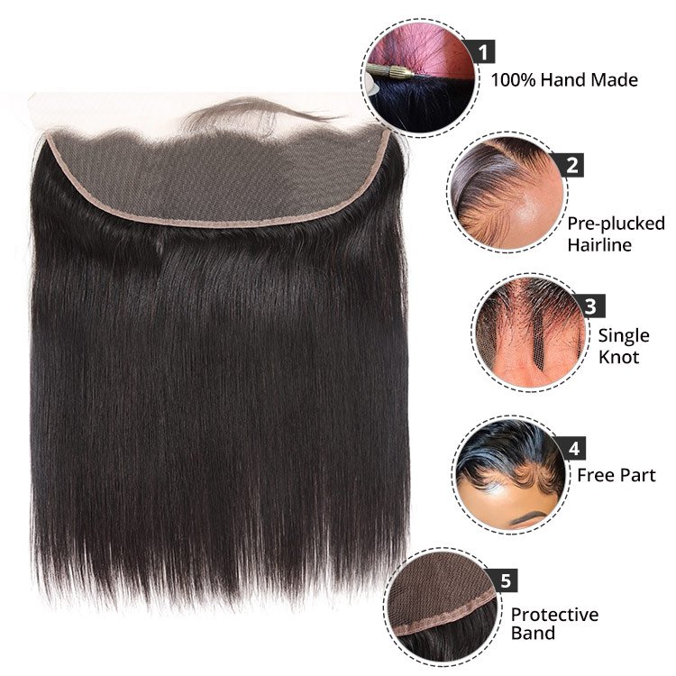 613da36b1c2123fe056af9072078b3ae Alipearl Transparent Invisible Straight Human Hair 13*4 Lace Frontal Flash Sale - Image 1