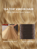 12A Raw Hair Toffee Swirl Blonde Loose Body Wave 13x4 HD Lace Front Wig - Image 7