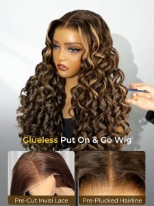 Ready To Go Ombre Highlight Loose Body Wave 5x7 Lace Front Wig Glueless - Image 5