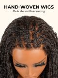 16 To 24 Inch Inches Human Hair Braided Full Lace Wigs Precut Lace - Image 5
