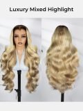 M Hairline Blonde Ombre Highlight Body Wave 13x6 Lace Front Wig - Image 4