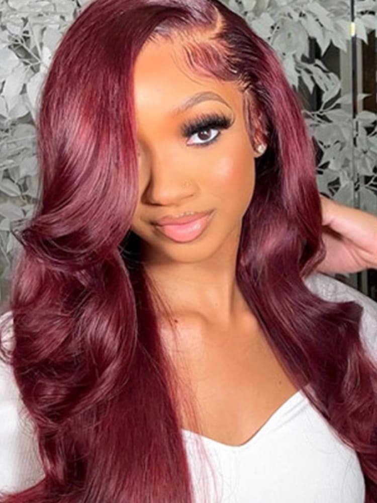 6_17_6 99J Body Wave Ready To Go Gluelesss 5*5 Lace Closure Wig - Image 1
