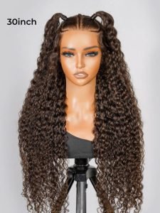 Glueless #4 Color Deep Wave Stylist Pre-Braided 13x6 Front Wig - Image 7