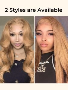 Honey Blonde Lace Front Wig #27 Color Ombre Human Hair Wigs - Image 9