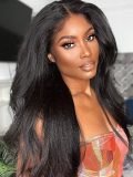 Handmade Kinky Straight Ready And Go Glueless 4*7 Human Hair Lace Wigs - Image 6