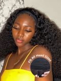 Deep Wave Human Hair Headband Wigs - Image 8
