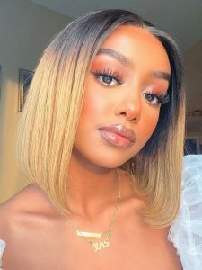 Honey Blonde Bob Wig #27 #1B/27 Straight Hair Human Hair Bob Wigs - Image 9