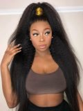 Kinky Straight Ponytail Extension Yaki Straight Long Ponytail Hair 10-26 Inches - Image 6
