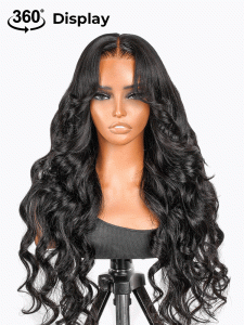 Layered Cut Voluminous Ocean Wave Curtain Bangs Wig 100% Glueless - Image 9