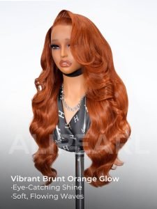 Ginger Layered Cut Body Wave 13x4 Glueless Lace Wig With Curtain Bang - Image 6