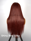 Straight Layered Cut Glueless Reddish Brown 5*7 Lace Wig Ready To Go - Image 7