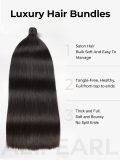 Super Double Drawn Straight Hair Extensions 3 Bundles with Full End Unprocessed Human Hair - Image 5