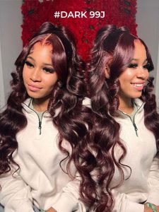 99J Pre-styled Half Up Half Down 13*4 Lace Frontal Wig Ready To Go - Image 5