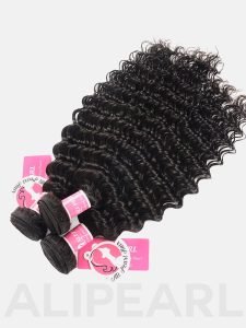 Deep Wave Weave Human Hair 3 Bundles With 6x6 Lace Closure - Image 6
