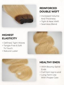 T4/613 Ombre Color Bundles Human Hair Body Wave And Straight - Image 5