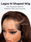 M Hairline Side Part #4 Dark Brown Body Wave Lace Front Wigs 250% Density - Image 5