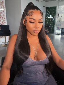 Alipearl Straight Hair 360 Lace Frontal Wig Pre-plucked 360 Lace Wigs - Image 5