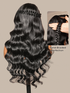 Pre Braided Side Part Body Wave 5*5 HD Lace Front Wig 250 Density - Image 8