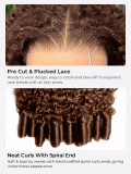Dark Brown 250 Density Full Burmese Curly Pre-Cut 7x5 Lace Front Wig - Image 10