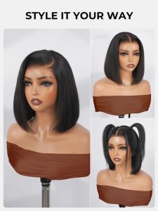13x4 HD Lace Front C Curve Side Part Bob Wig Pre Plucked Ready to Go - Image 6