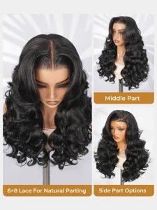 Butterfly Cut Body Wave Ready To Go Wig 6x8 Lace Face Framing Layers - Image 5