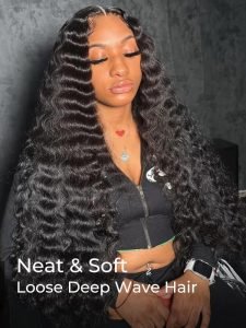 Long Human Hair Wigs Loose Deep Wave Wig Long Lace Wig 24-40 Inchs - Image 4