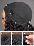 Water Wave Glueless Invisible Half Wig With Drawstring For Beginners - Image 5