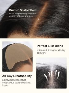 Double Drawn Loose Deep Wave 5x5 Built-In Scalp Wig Top Grade Hair - Image 5