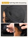 Burmese Curly Puffy Glueless Half Wig Easy To Wear 250 High Density - Image 6