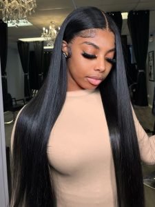 12A Raw Hair Salon Quality HD Lace Closure Wig Human Hair Straight Top Grade Salon Hair Wig 250 Density - Image 6