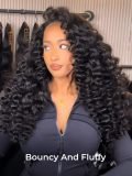 Fluffy Wand Curl Drawstring Half Wig 250 Density Glueless Easy Wear - Image 6