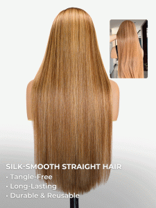 M Shaped Hairline Honey Blonde Highlights 13x4 Lace Front Wig - Image 6