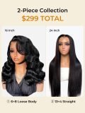 [Set Deal]$299=M Hairline Straight 13x4 Wig 24inch + Side Part Body 6x8 Wig - Image 5