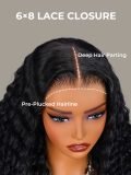 Glueless Deep Wave Drawstring Ready To Go 6*8 Lace Front Wig - Image 6