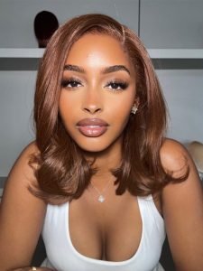 Short Brown Wigs Straight Hair #4 Brown Bob Glueless Wigs - Image 5