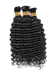 Deep Curly Human Hair Bulk For Braiding No Weft Two Bundles lots - Image 6