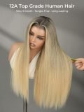 12A Raw Hair Champagne Blonde Highlights HD Lace Wig Ready To Go - Image 6