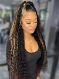Pre Everything Side Part Highlight Deep Wave 13x4 Lace Wig Glueless - Image 5