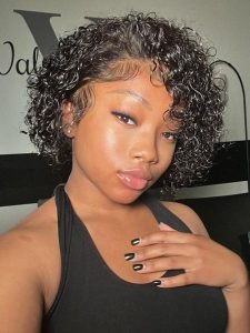 Curly Short Bob Wigs 13*6 Lace Frontal Wig - Image 3