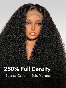 Full Density Curly Human Hair 13u00d74 Lace Front Wig Closure Wig For Beginners - Image 7