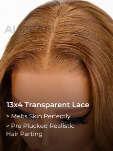 Ash Brown Wig Straight Hair Body Wave Natural Human Hair Wig - Image 9