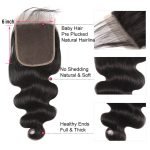 Body Wave Closure 6*6 Lace Closure Hair Human Hair Closure - Image 3