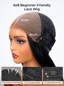 Ready To Go M Hairline Straight 6x8 Lace Front Wig With Drawstring - Image 7