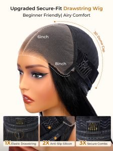 Lagos Hairline Kash Doll Layered Cut 13x6 Lace Ready To Go 6x8 Wig With Drawstring - Image 7