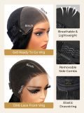 Ash Blonde Highlight Body Wave HD Lace Wig With Layers High Density - Image 4
