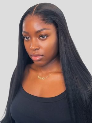 Lagos Hairline Widows Peak Silk Straight HD Lace 7x7 Lace Closure Wig Human Hair