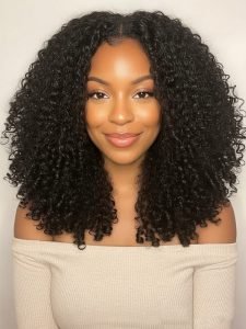 250% Density Burmese Curly 5x7 Pre Cut Lace Front Wig With Drawstring