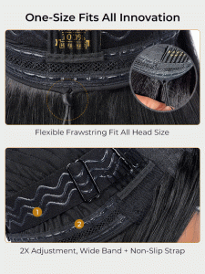 Brown Highlight Side Bang Body Wave 6x8 Lace Front Wig Glueless - Image 11