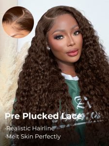 PreMax 13x6 HD Lace Frontal #4 Dark Brown Deep Wave Wig - Image 5